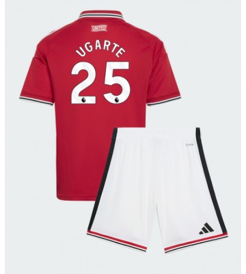 Manchester United Manuel Ugarte #25 Hemmaställ Barn 2026-27 Kortärmad (+ Korta byxor)